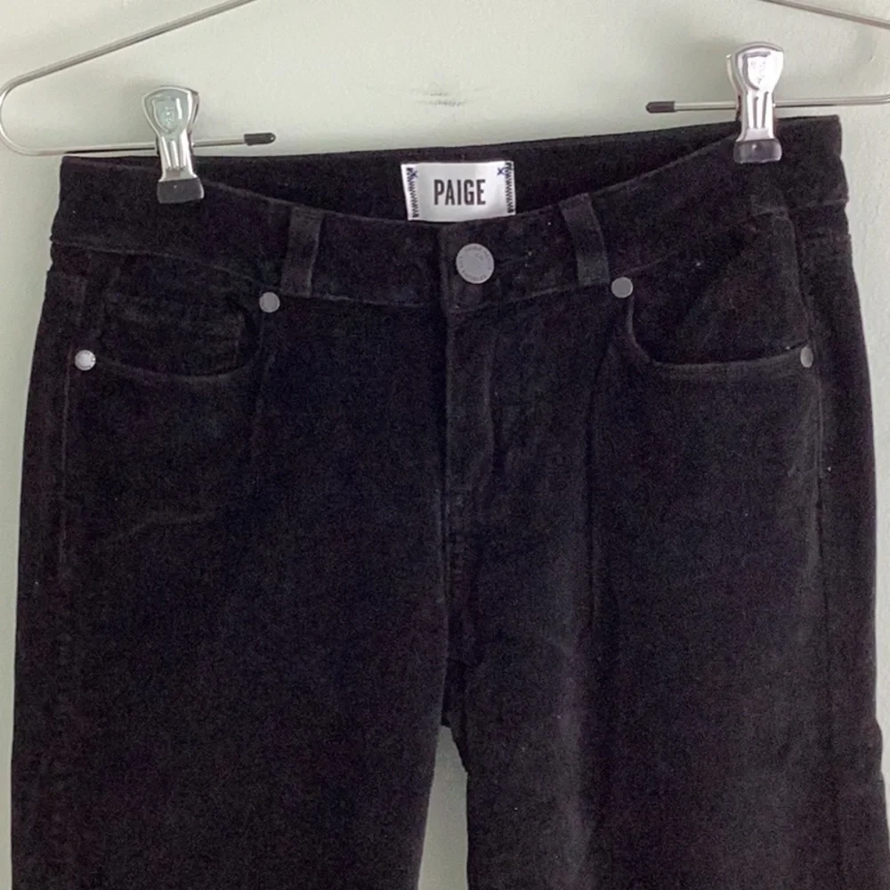PAIGE Ultra Skinny Black Velvet Jeans - Picture 5 of 14